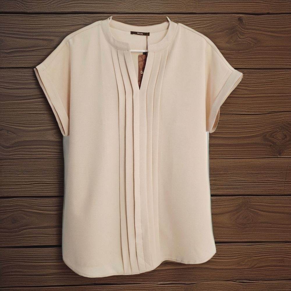 NEW Gaharu Short Sleeve Blouse Cream Medium